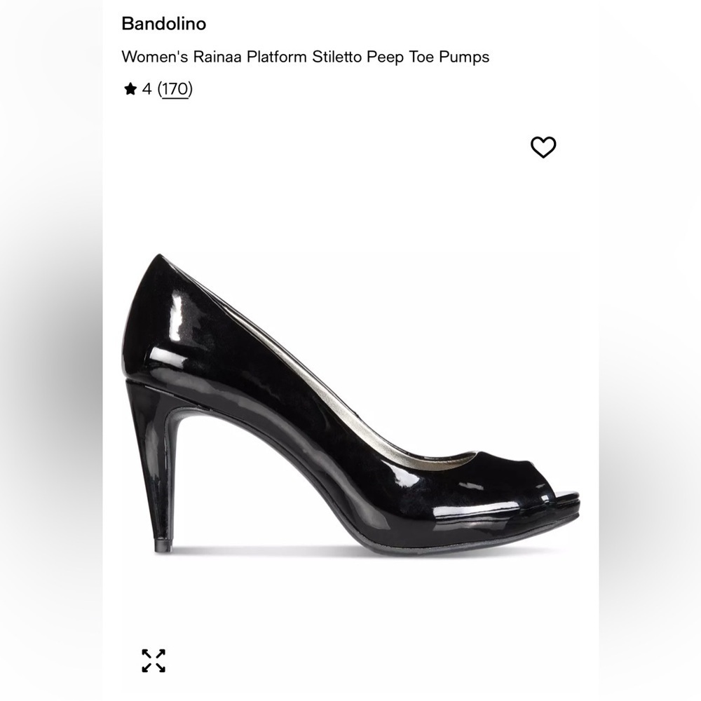 Bandolino Women's Rainaa Platform Stiletto Peep Toe Pumps Sz: 9 W Box LIKE NEW